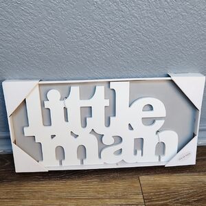 NWT Target Little Man White Wood Sign